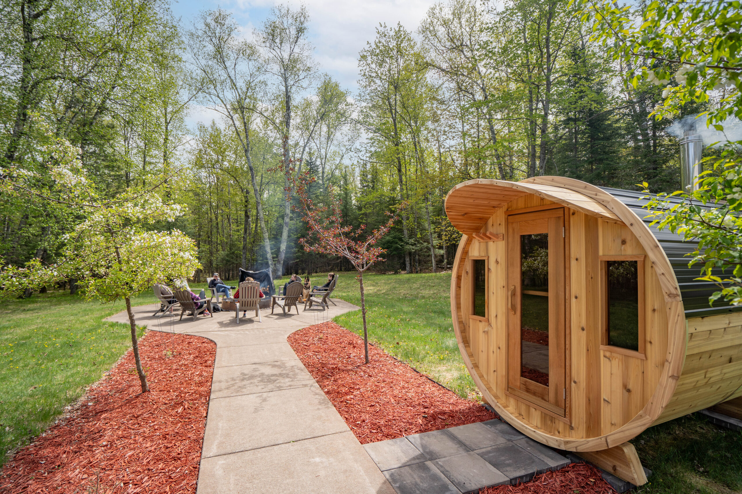 Campfire and sauna
